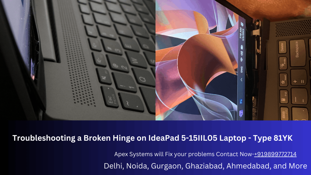 Troubleshooting a Broken Hinge on IdeaPad 5-15IIL05 Laptop - Type 81YK